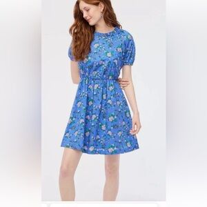 J Crew Factory Seacoast Blue Floral Mini Dress size 0